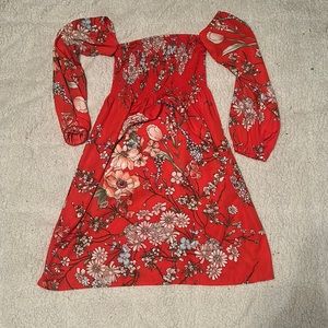 Red Floral Dress